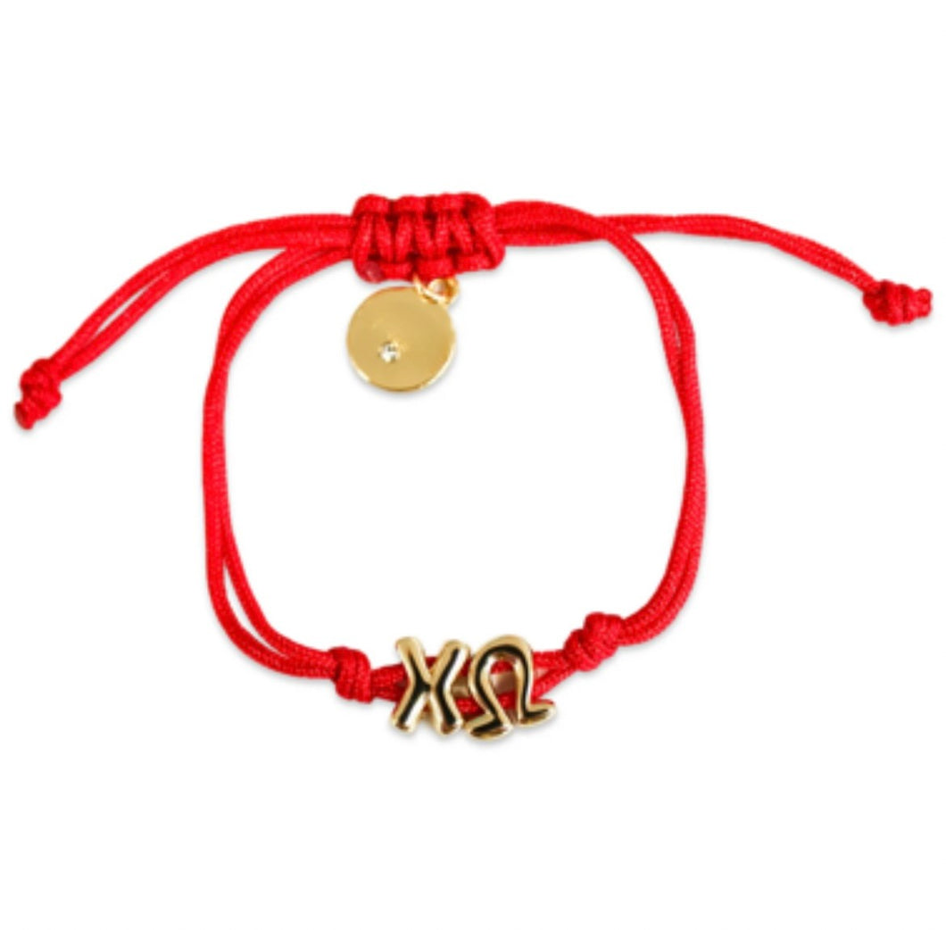 CHI OMEGA CORD BRACELET