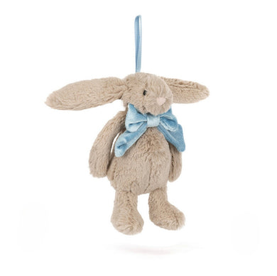 BASHFUL BEIGE BUNNY ORNAMENT