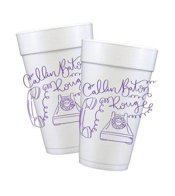 CALLIN BR PHONE STYRO CUPS