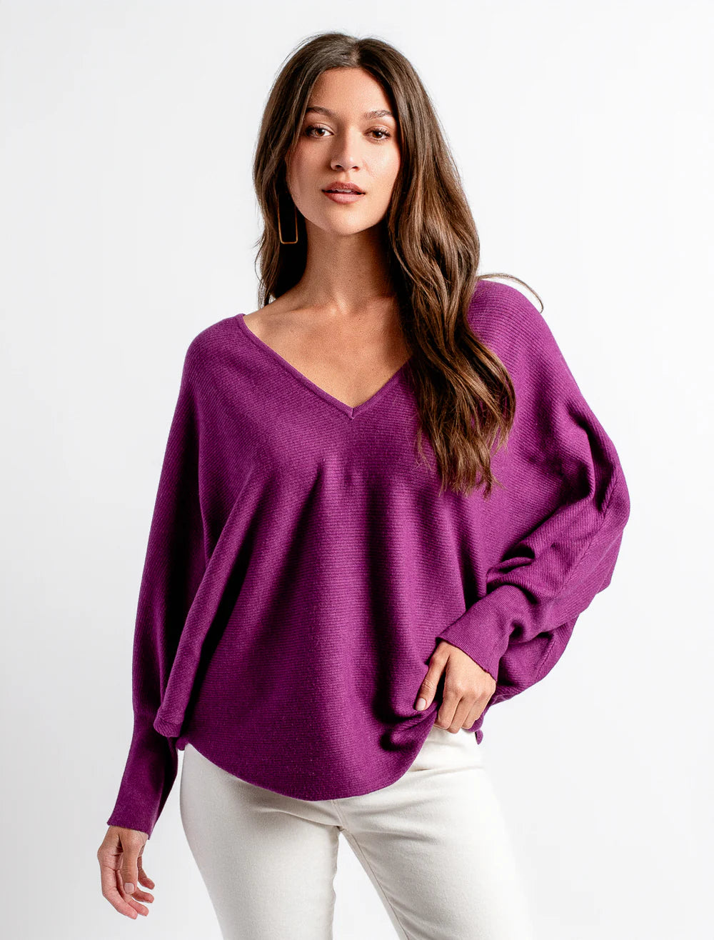 RYU VNECK TOP PURPLE MAGIC