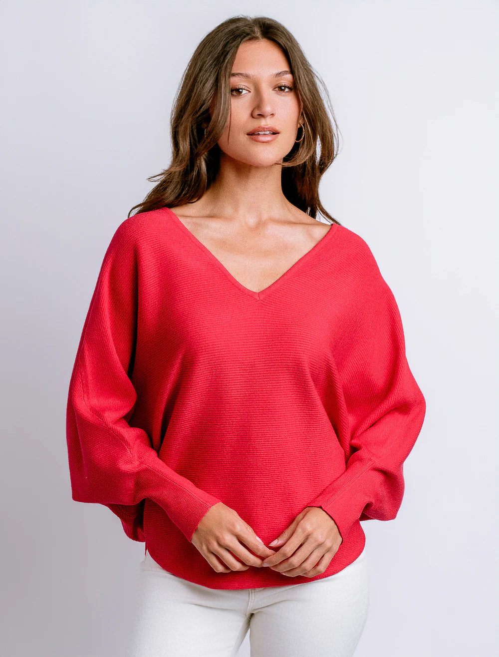 RYU VNECK TOP SCARLET