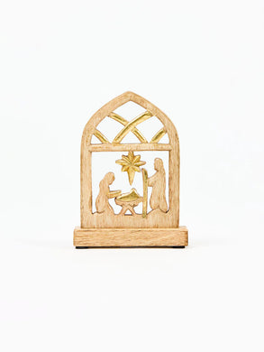 WOOD NATIVITY