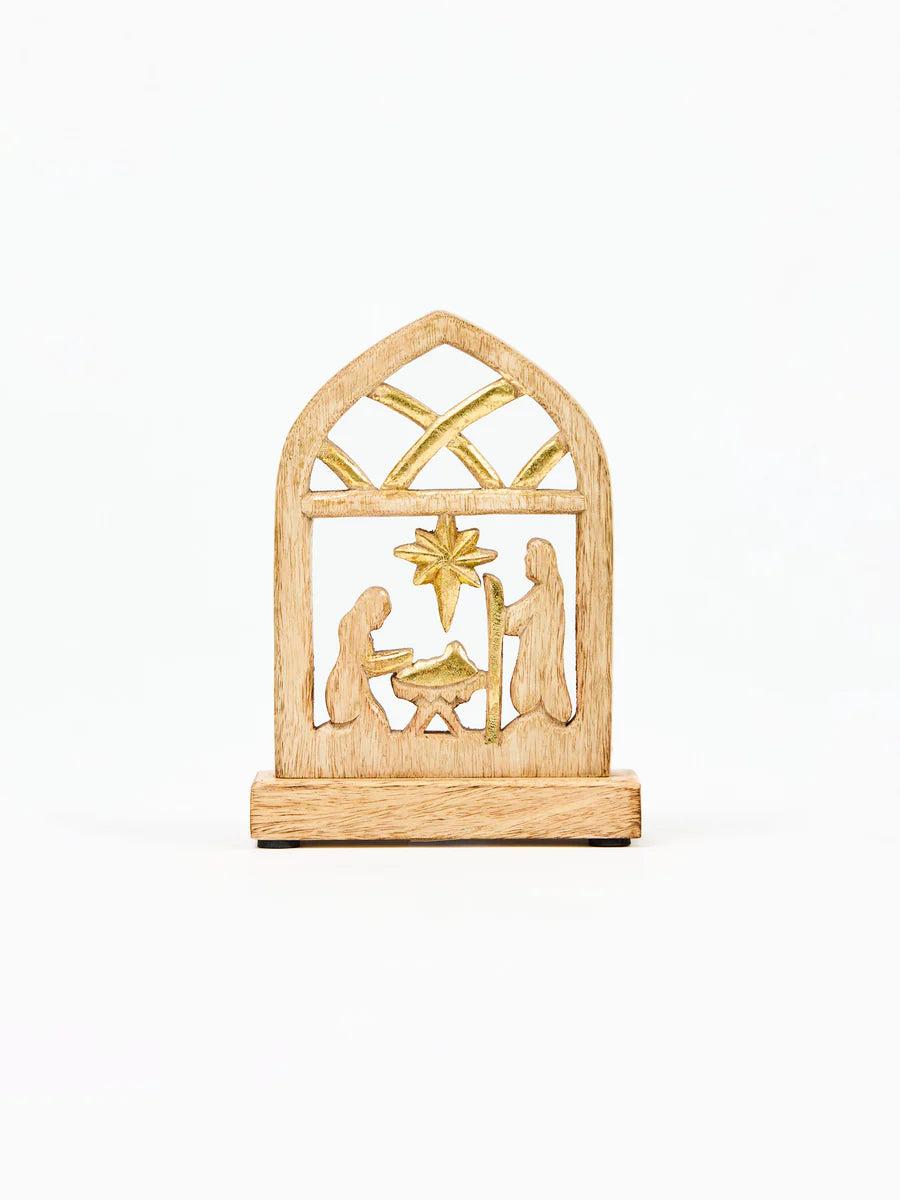 WOOD NATIVITY