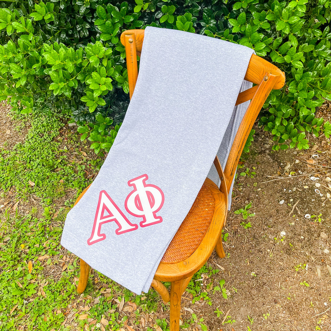 ALPHA PHI TWO COLOR BLANKET