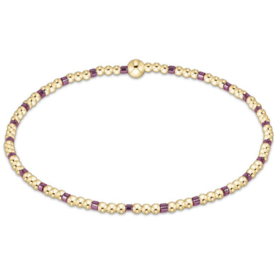 EGIRL HOPE SINCERITY PATTERN 2MM BEAD BRACELET PINK METALLIC