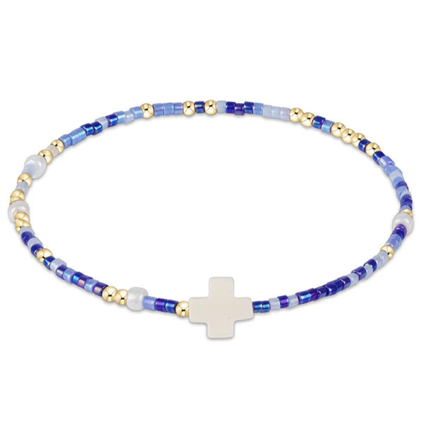 EGIRL HOPE UNWRITTEN SIGNATURE CROSS BRACELET IS A SMURFS BUTT BLUE