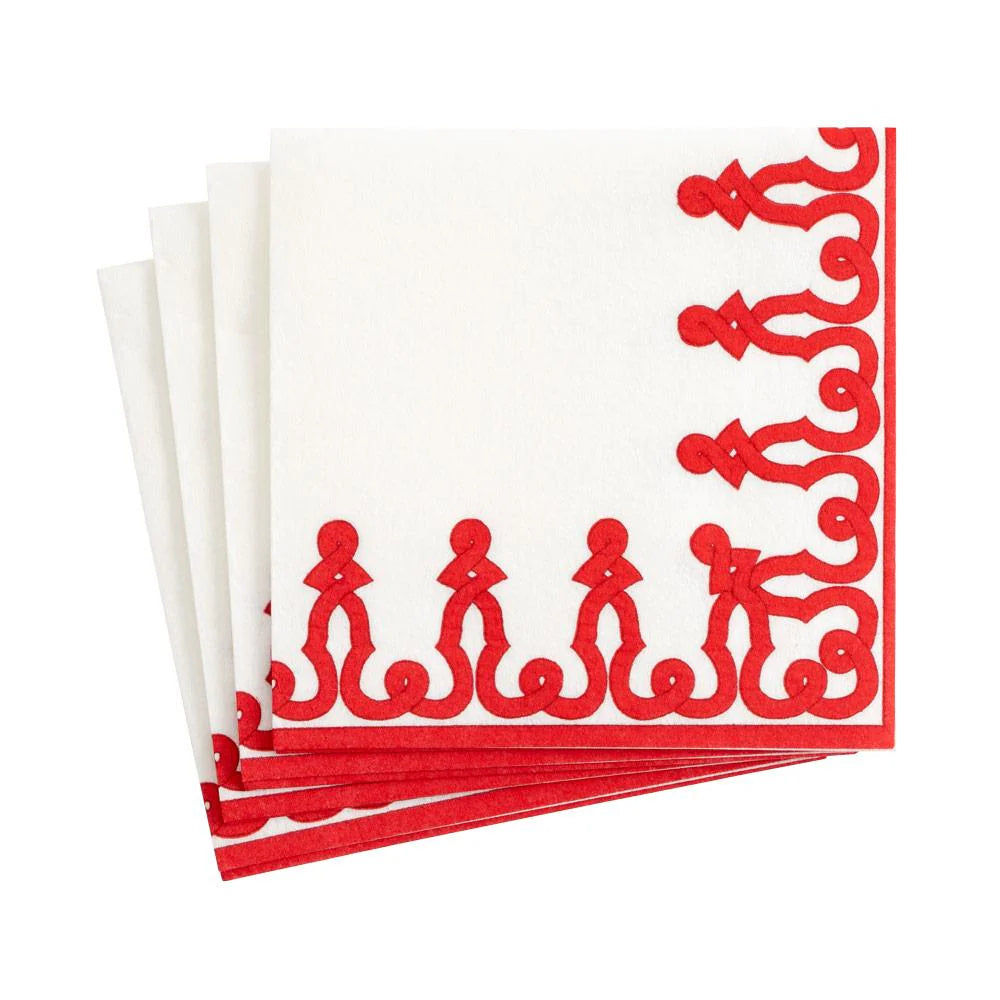 DESSIN RED COCKTAIL NAPKINS