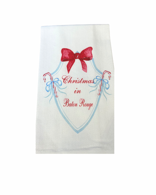 CHRISTMAS IN BR CANDY CANE TOWEL