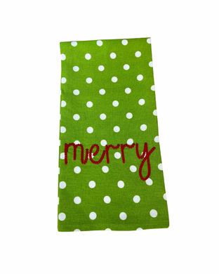 MERRY LIME DOT TOWEL