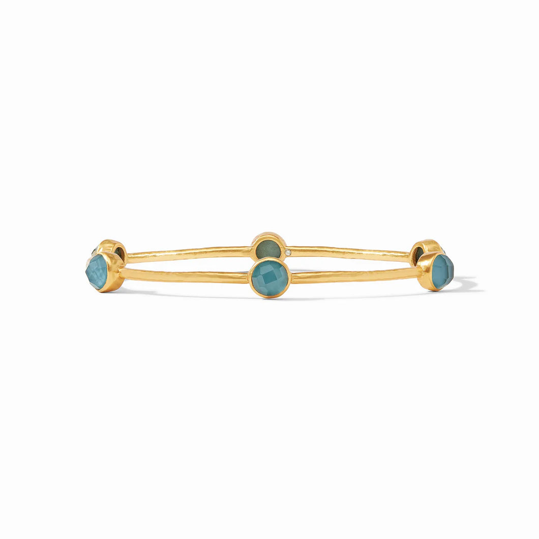 MILANO LUXE BANGLE IRIDESCENT PEACOCK BLUE