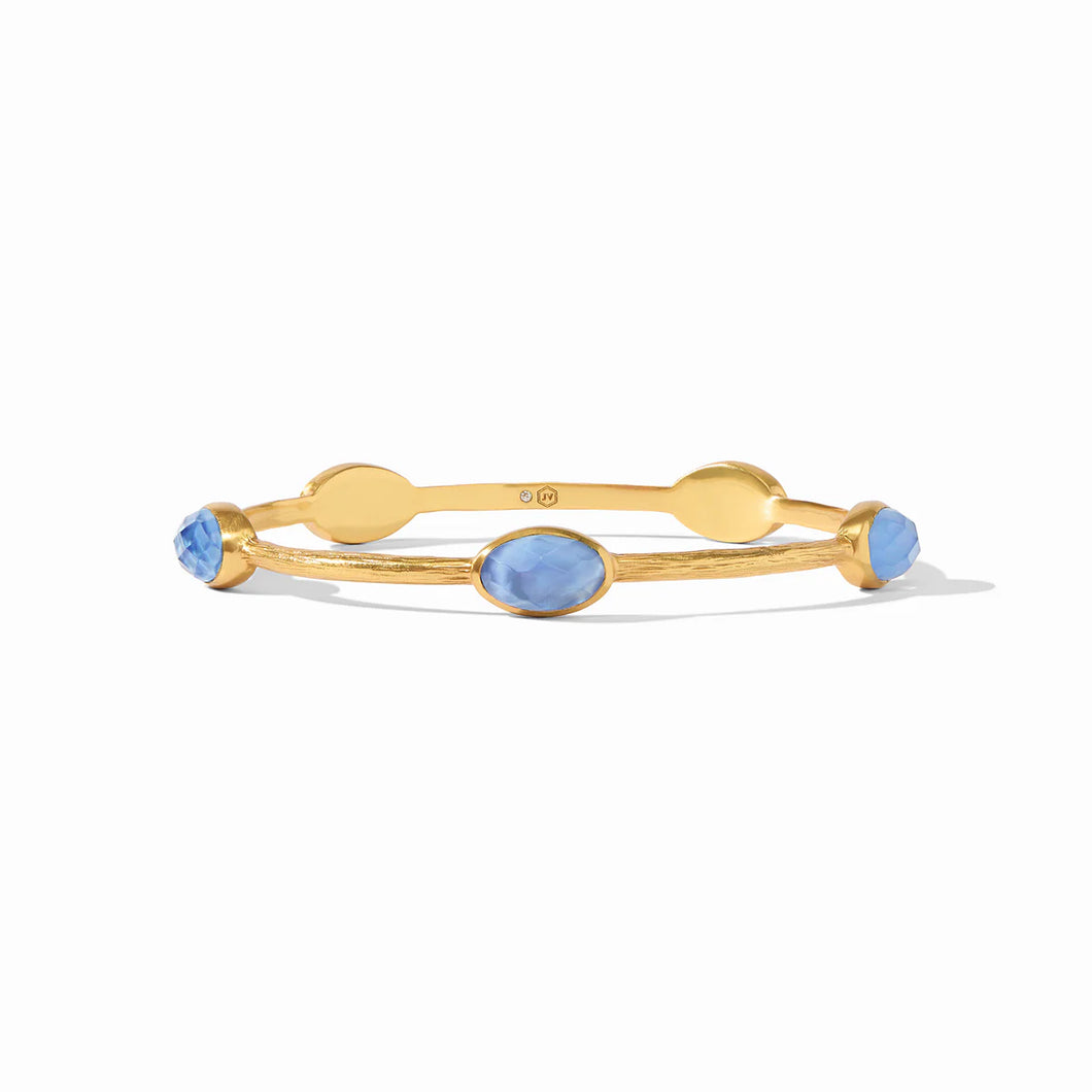 IVY STONE BANGLE IRIDESCENT CHALCEDONY BLUE SMALL