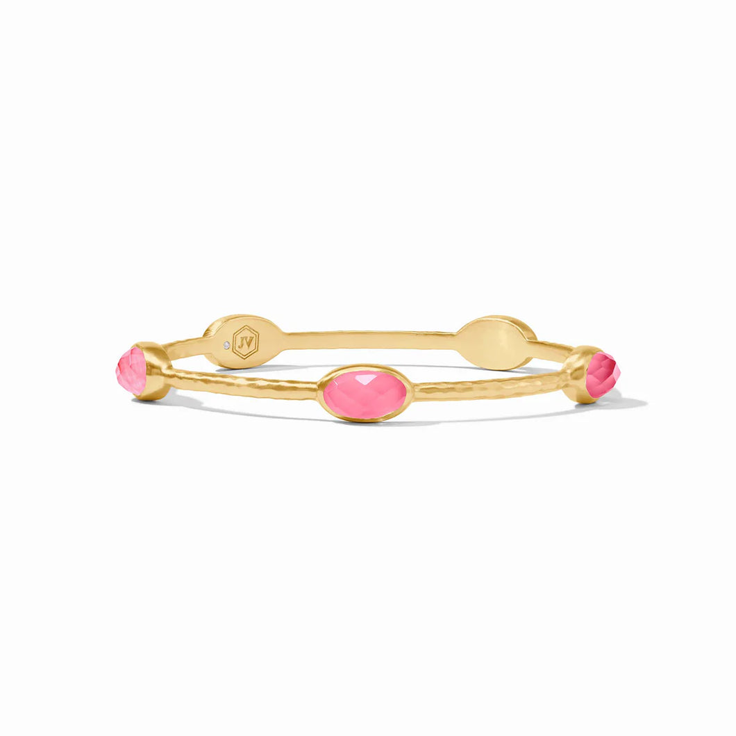 IVY STONE BANGLE IRIDESCENT PEONY PINK MEDIUM