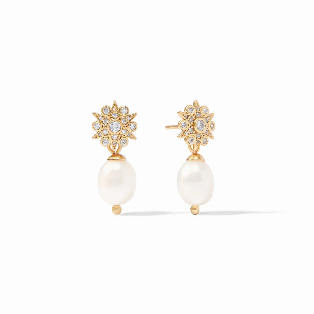 CELESTE DEMI PEARL DROP EARRING GOLD PEARL