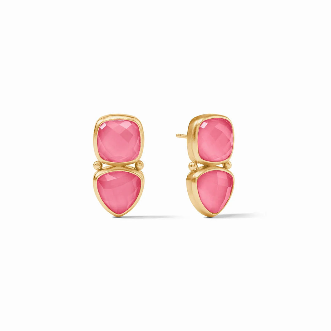 AQUITAINE MIDI EARRING GOLD IRIDESCENT PEONY PINK