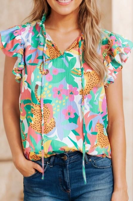 TROPICAL LEOPARD TOP