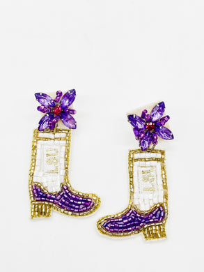 LSU BOOT EARRINGS