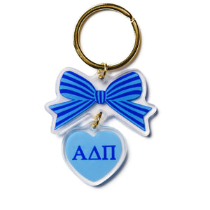 ALPHA DELTA PI BOW KEYCHAIN