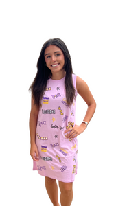 lsu sequin dress Women's Gameday Couture White LSU Tigers Full Sequin Jersey Dress