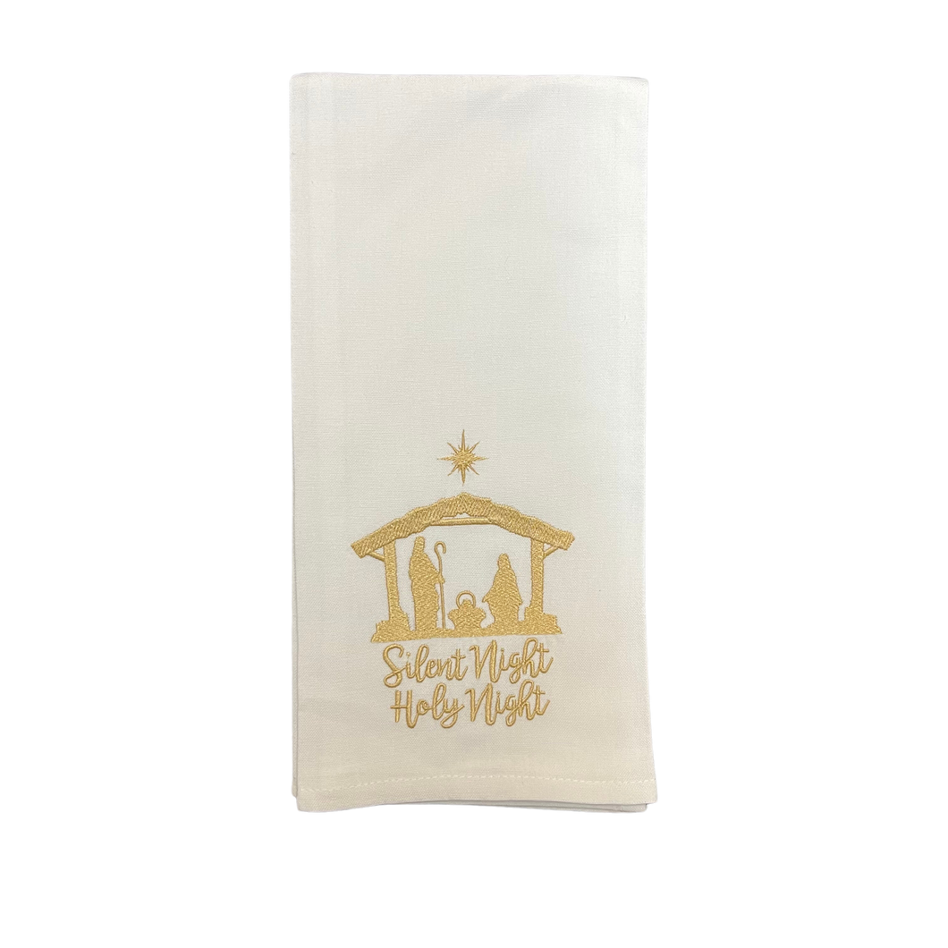 SILENT NIGHT NATIVITY TOWEL