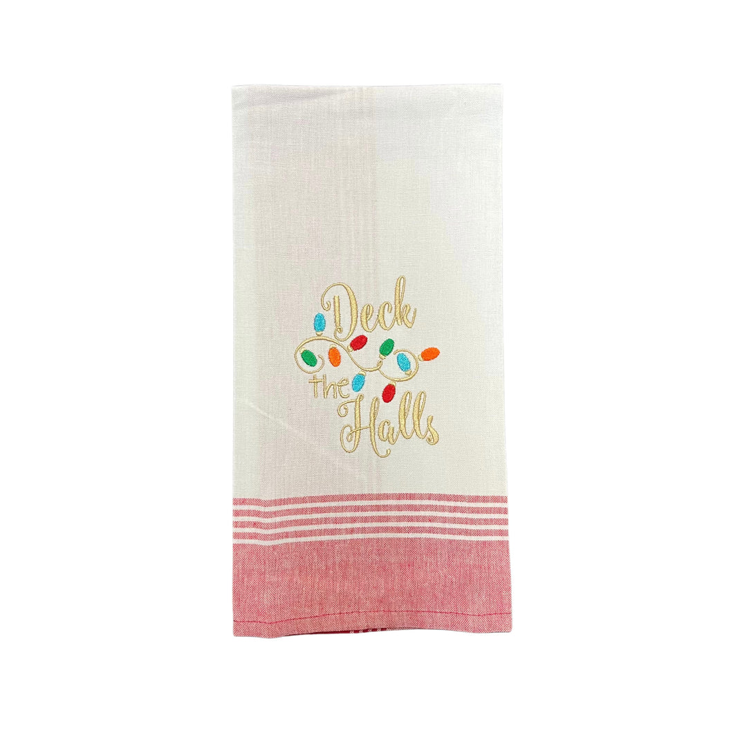 DECK THE HALLS WITH LIGHTS TOWEL