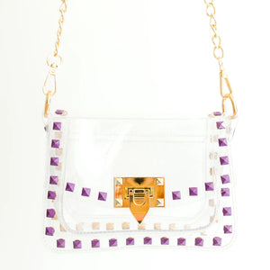 JACKIE PURPLE CLEAR BAG