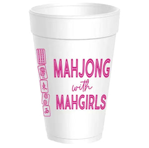 MAHJONG GIRLS STYROFOAM CUPS