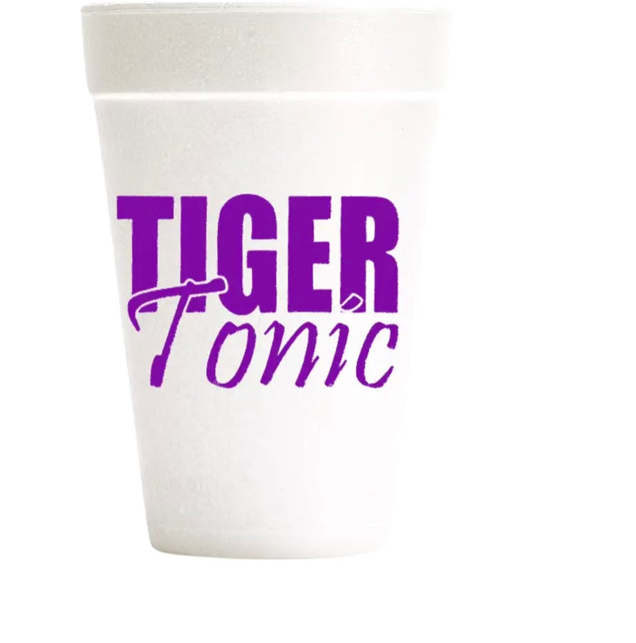 TIGER TONIC STYROFOAM CUPS