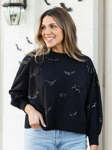 SEQUIN BATS SWEATSHIRT