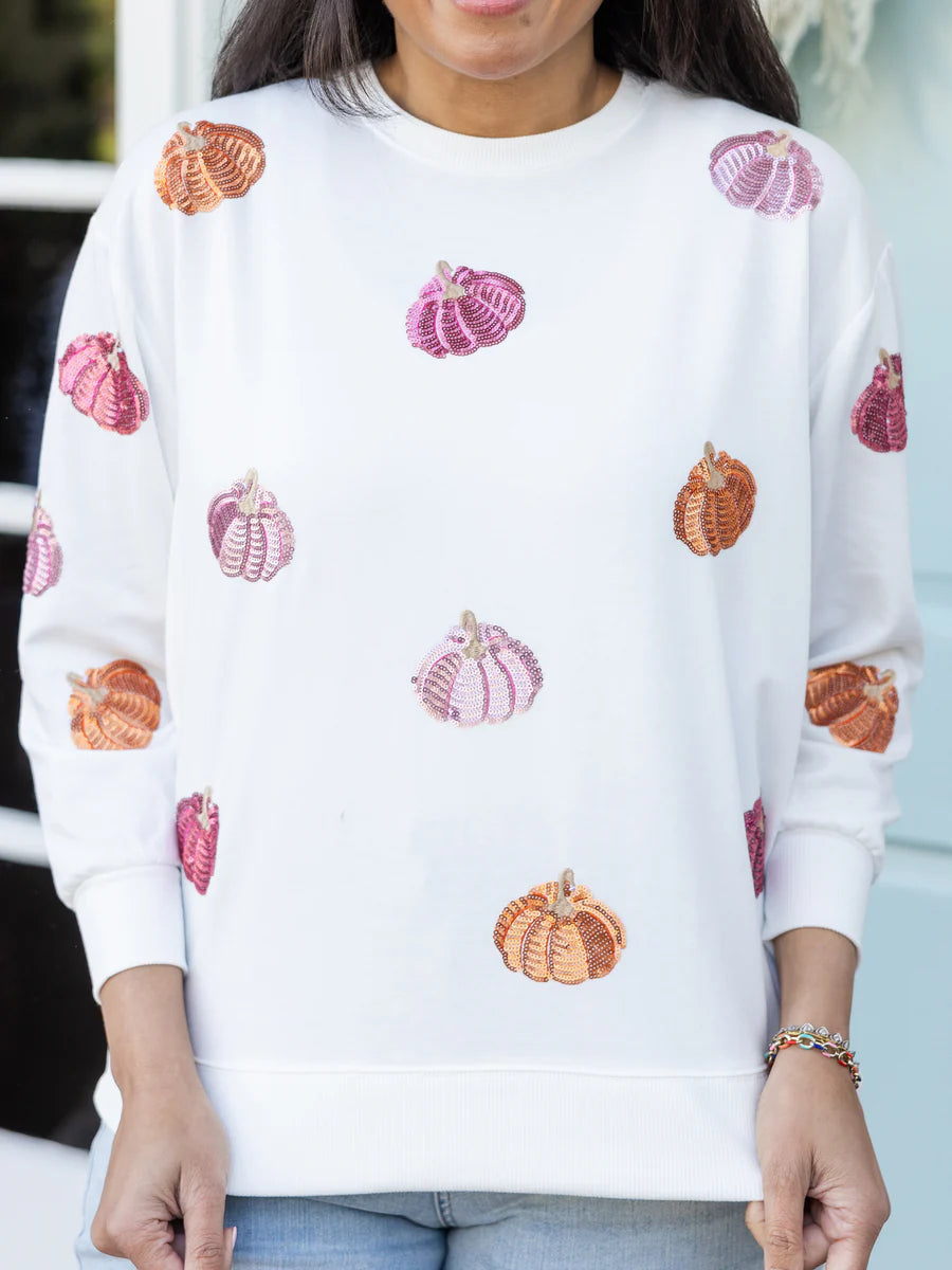 SEQUIN PUMPKINS SWEATSHIRT