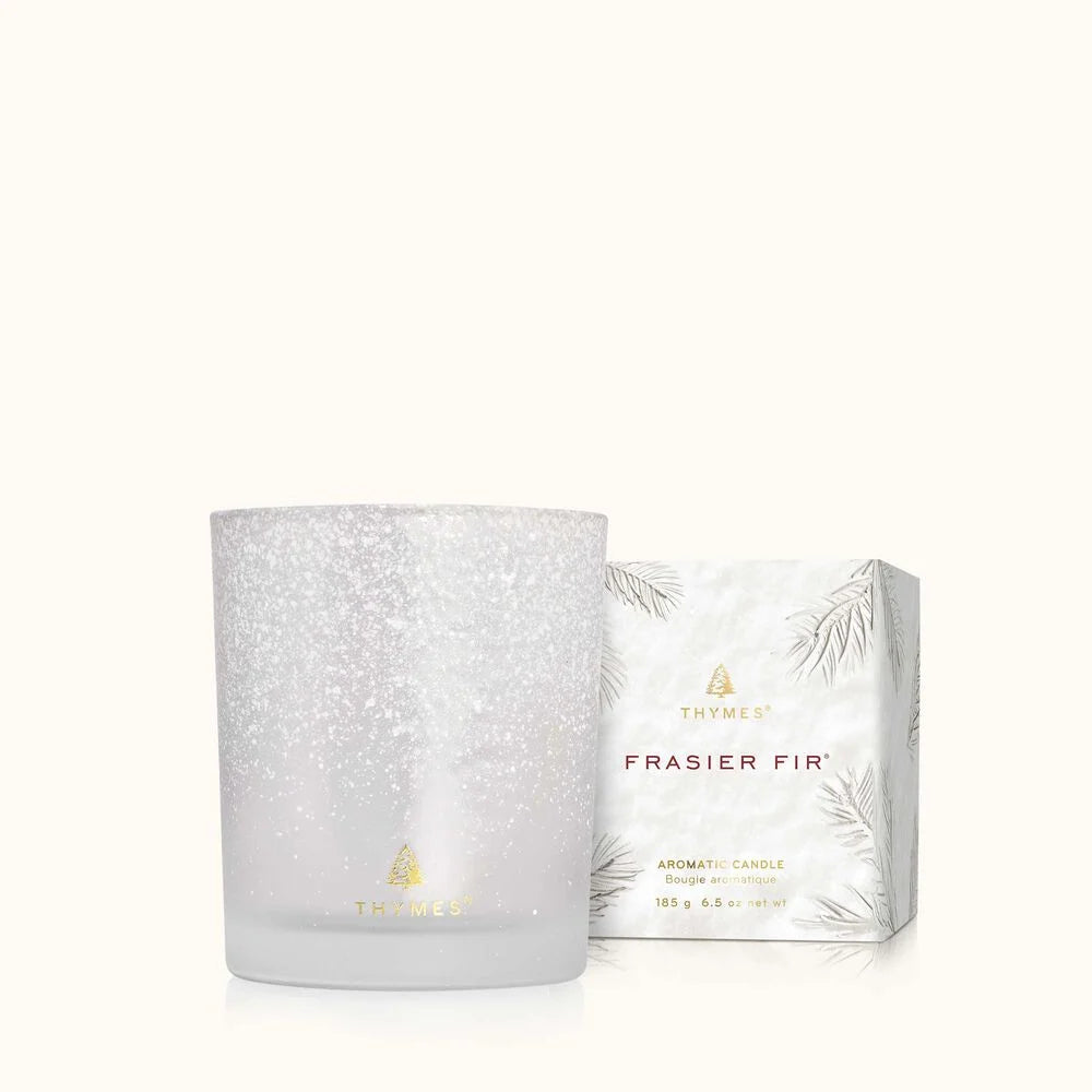 FRASIER FIR 6.5OZ FLOCKED CANDLE