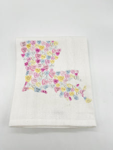 LA CONVERSATION HEARTS TOWEL