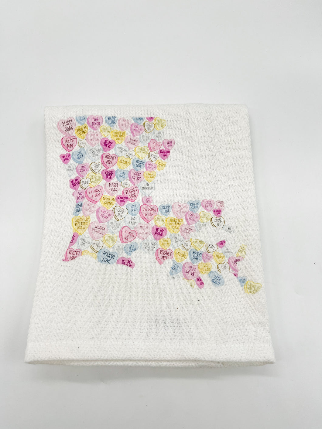 LA CONVERSATION HEARTS TOWEL