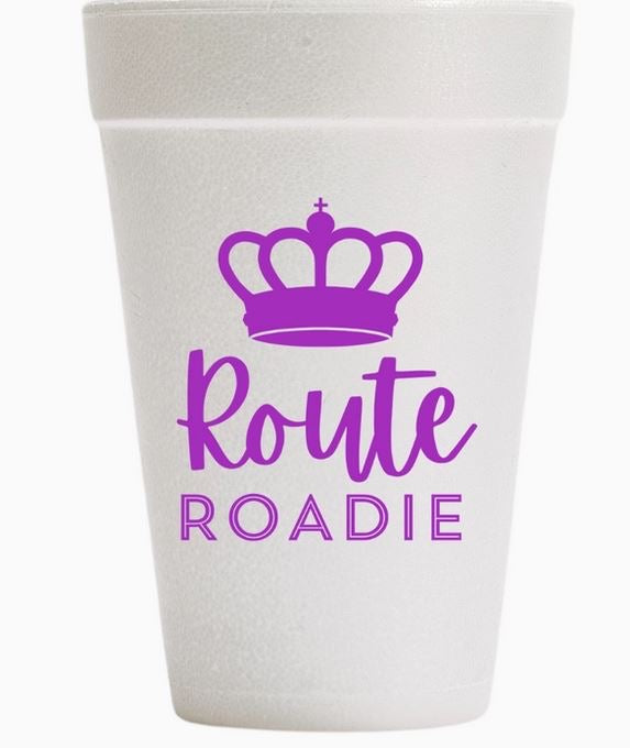 ROUTE ROADIE PURPLE STYRO CUPS