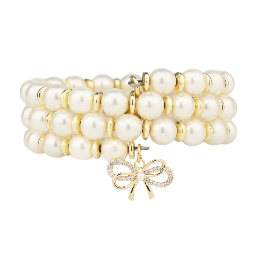 WHITE PEARL WRAP BARACELET