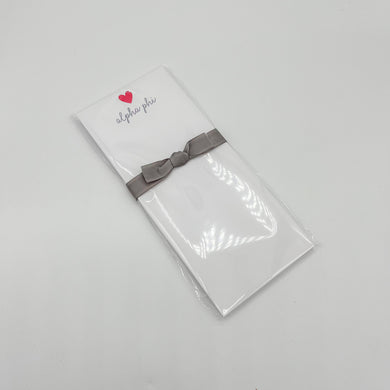 ALPHA PHI HEART NOTEPAD SKINNIE