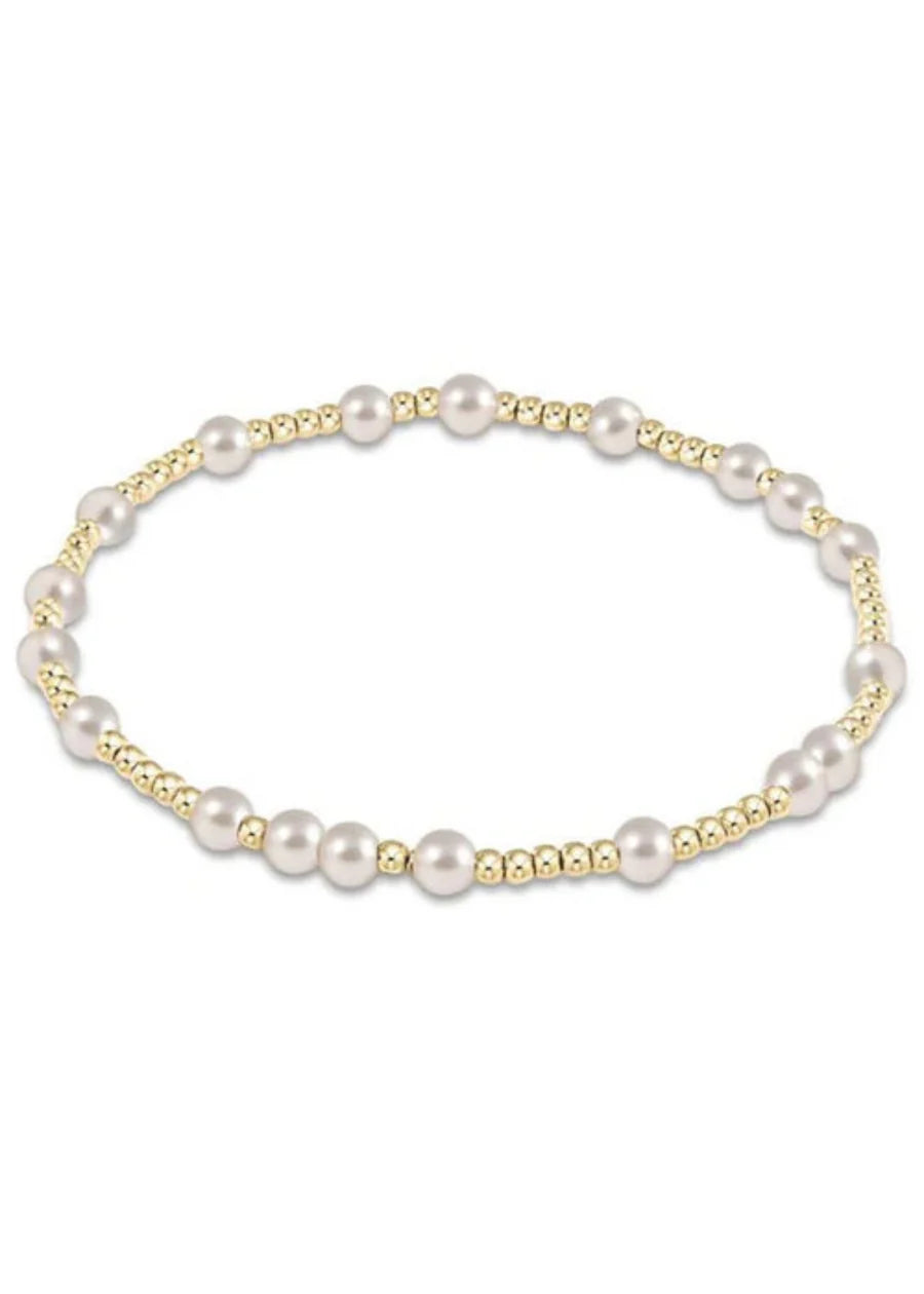 EGIRL HOPE UNWRITTEN 4MM BEAD BRACELET PEARL