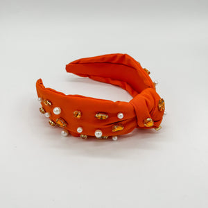 ORANGE BEADED HEADBAND