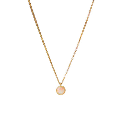 WHITE FIRE OPAL NECKLACE