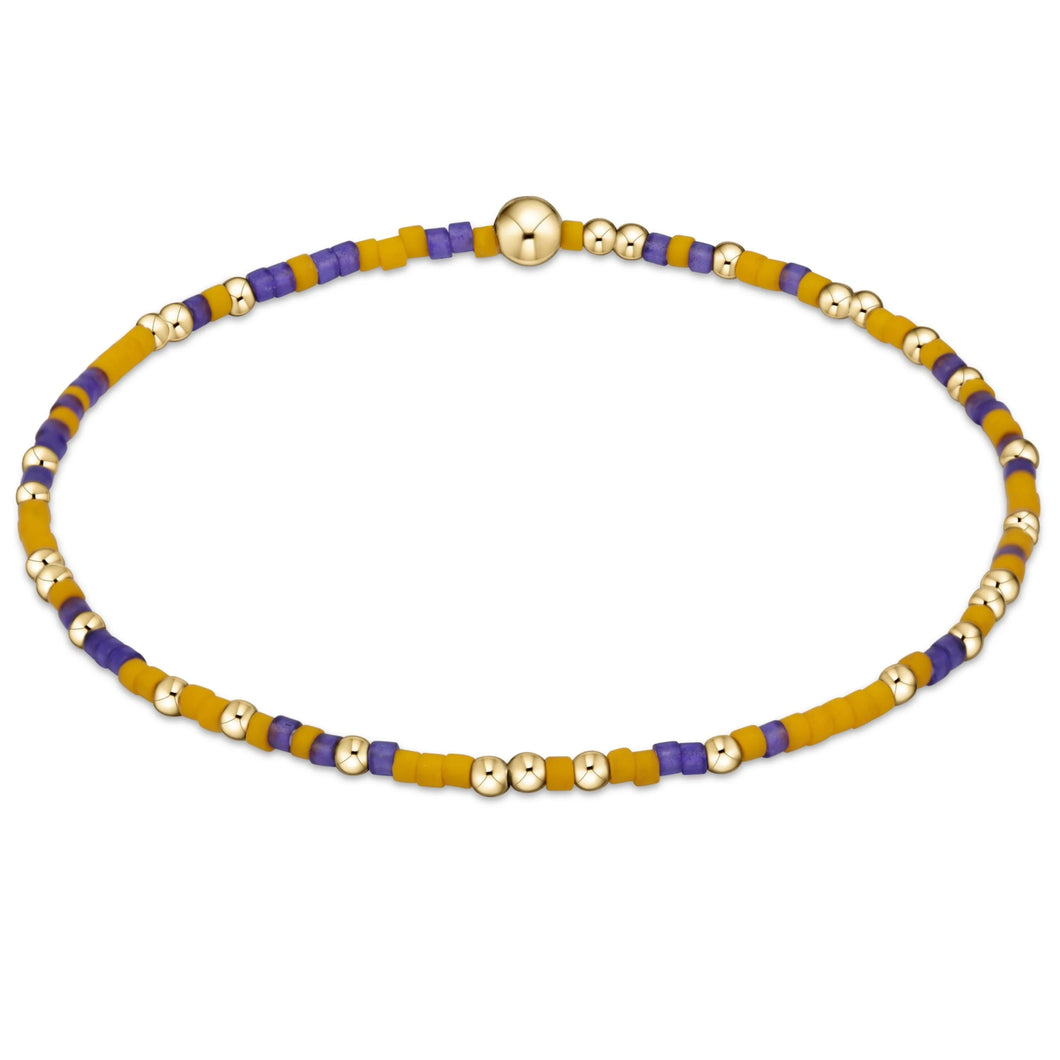 GAMEDAY HOPE UNWRITTEN BRACELET DEEP PURPLE GOLDEN YELLOW