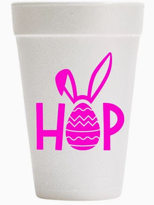 HOP PINK STYROFOAM CUPS