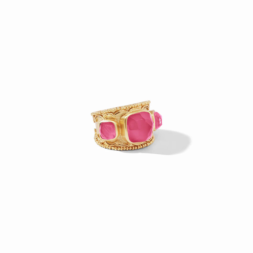 TRIESTE STATEMENT RING IRIDESCENT RASPBERRY SIZE 7