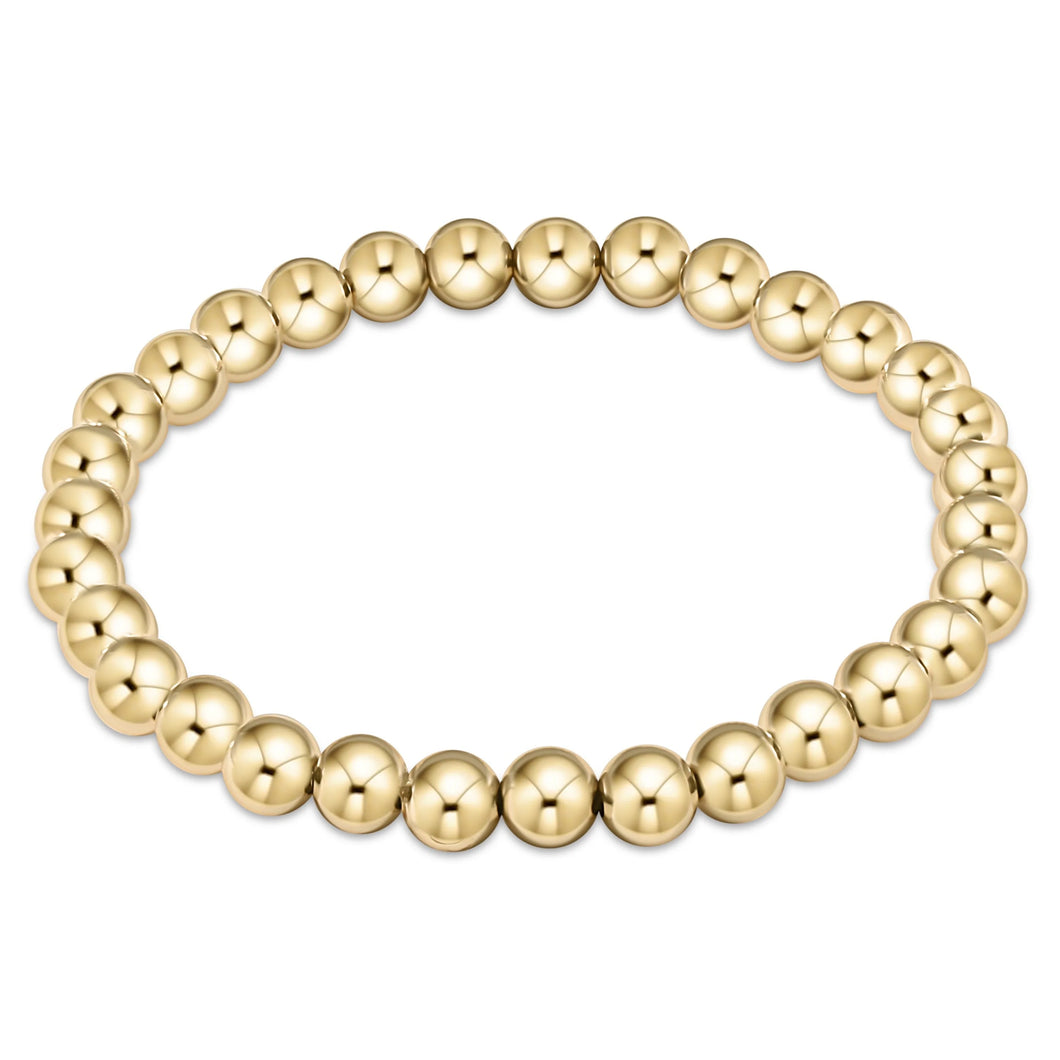 EXTENDS CLASSIC GOLD 6MM BEAD BRACELET