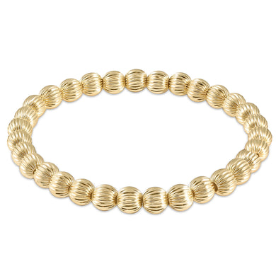 EXTENDS DIGNITY GOLD 6MM BEAD BRACELET
