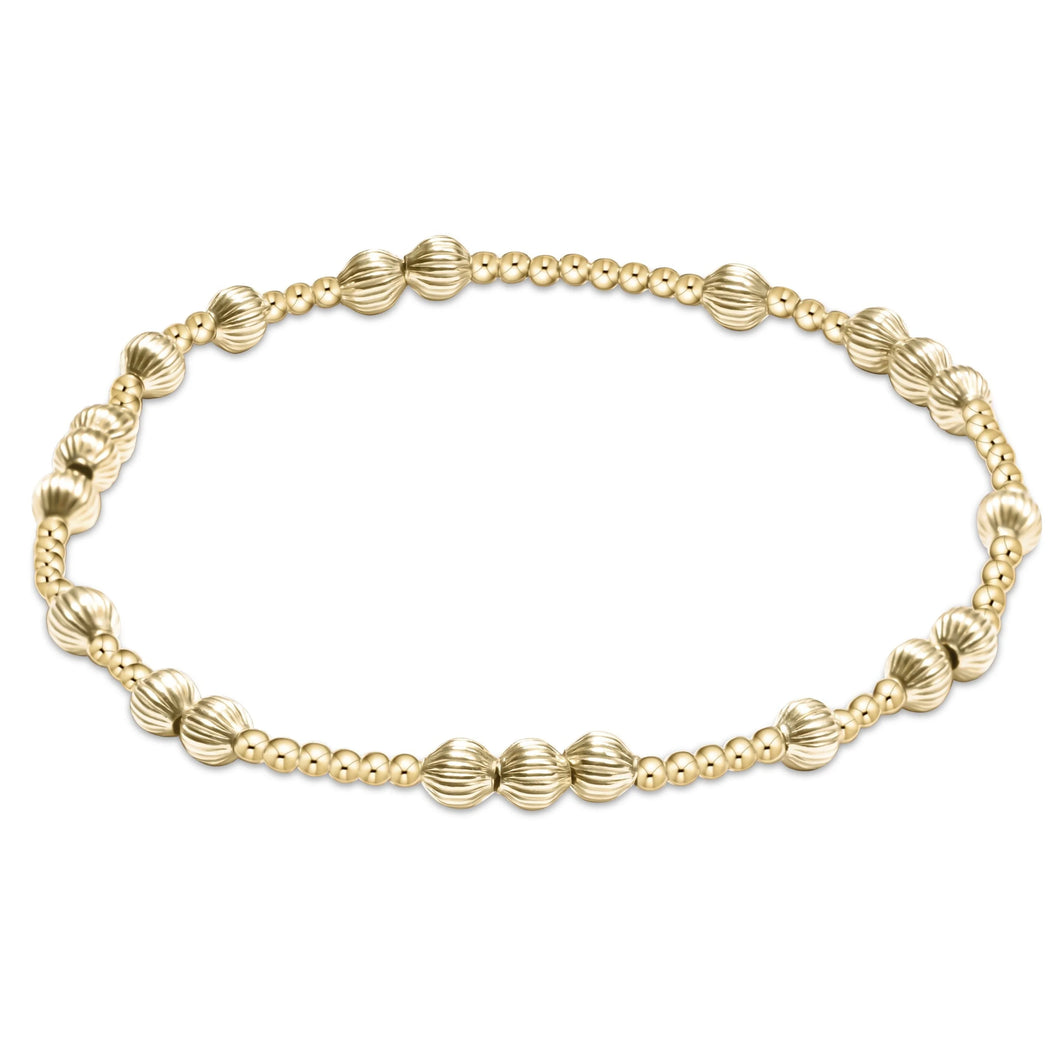 EXTENDS HOPE UNWRITTEN DIGNITY 4MM BEAD BRACELET GOLD