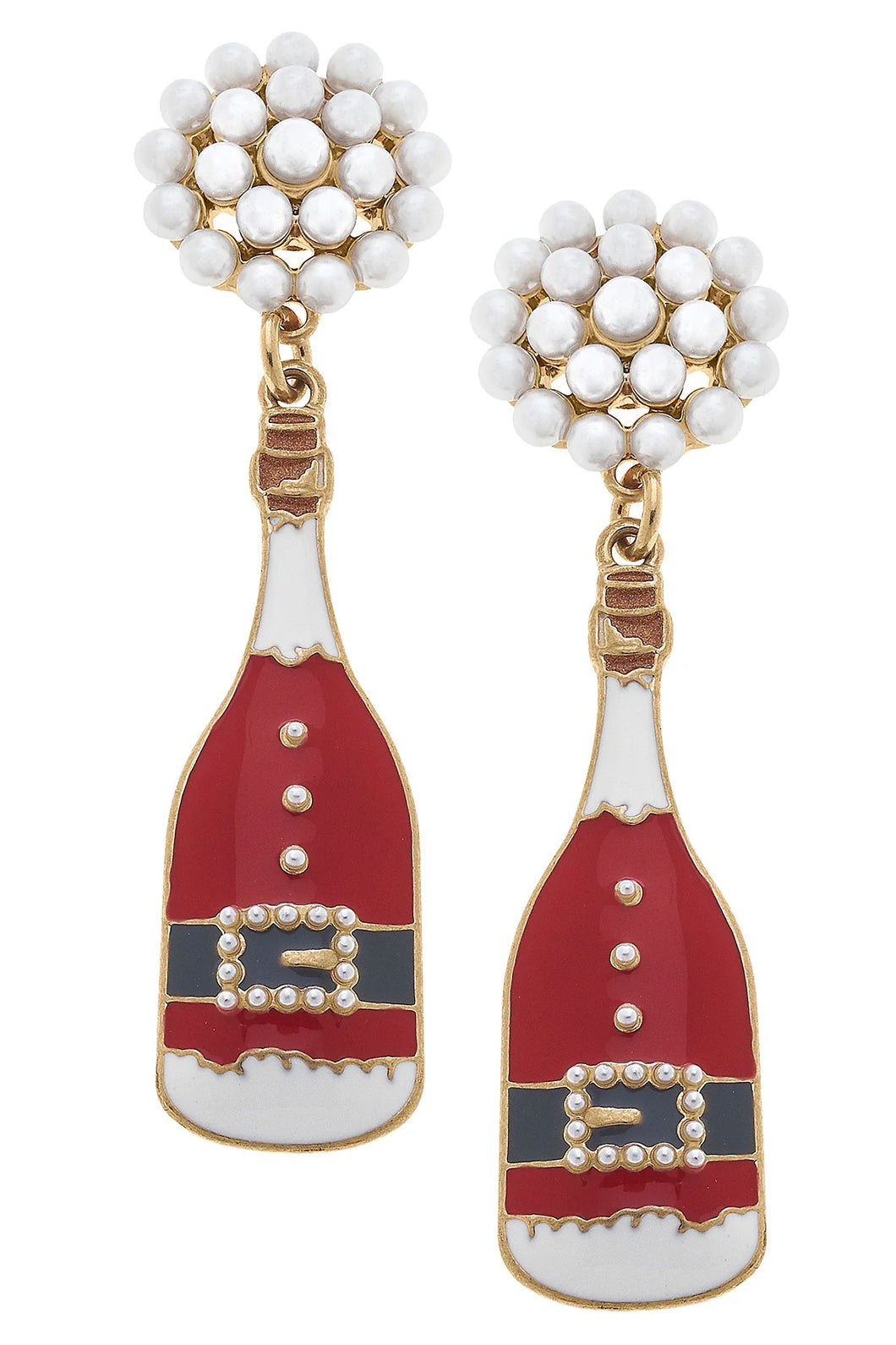 SANTA CHAMPAGNE EARRINGS