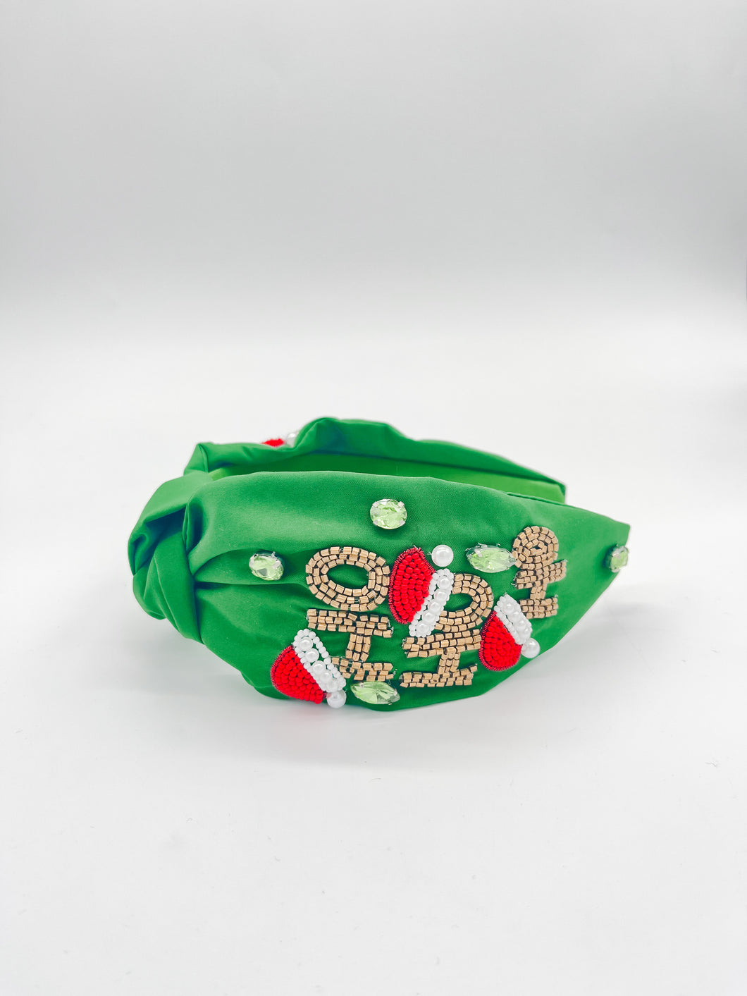 HO HO HO BEADED CHRISTMAS HEADBAND