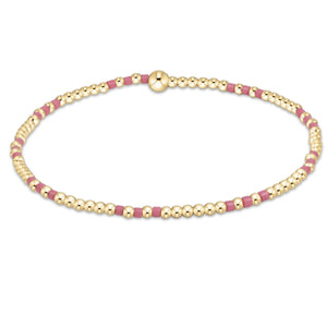 HOPE JOY PATTERN 2MM BEAD BRACELET BRIGHT PINK