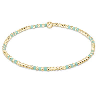 HOPE JOY PATTERN 2MM BEAD BRACELET MINT