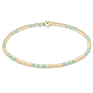 HOPE JOY PATTERN 2MM BEAD BRACELET MINT