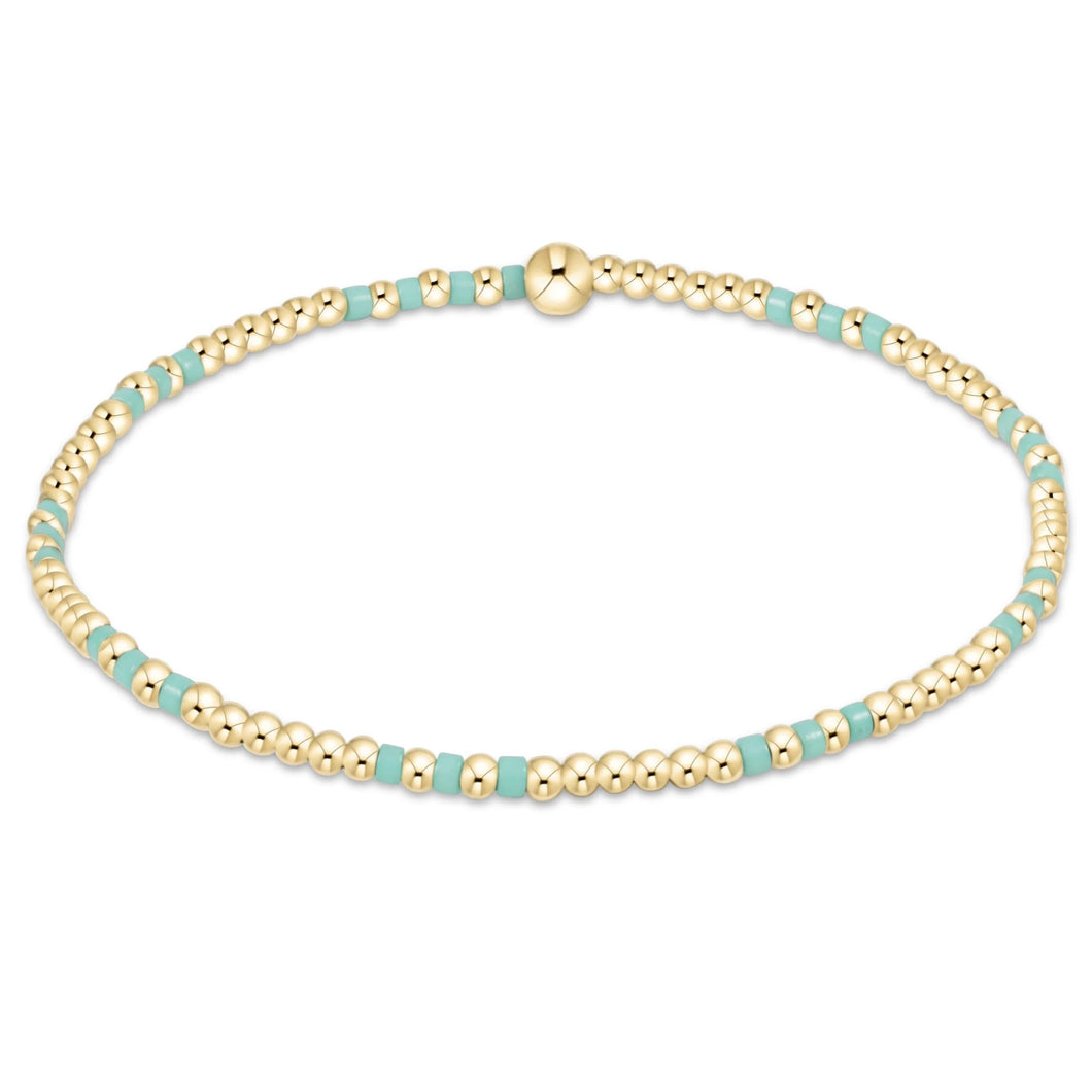 HOPE JOY PATTERN 2MM BEAD BRACELET MINT